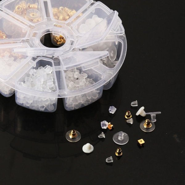 Lote de 400 pontas N&deg;02 mistas (200 pares) para brincos.