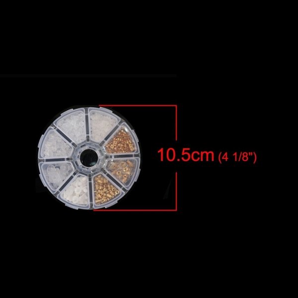 Lote de 400 pontas N&deg;02 mistas (200 pares) para brincos.