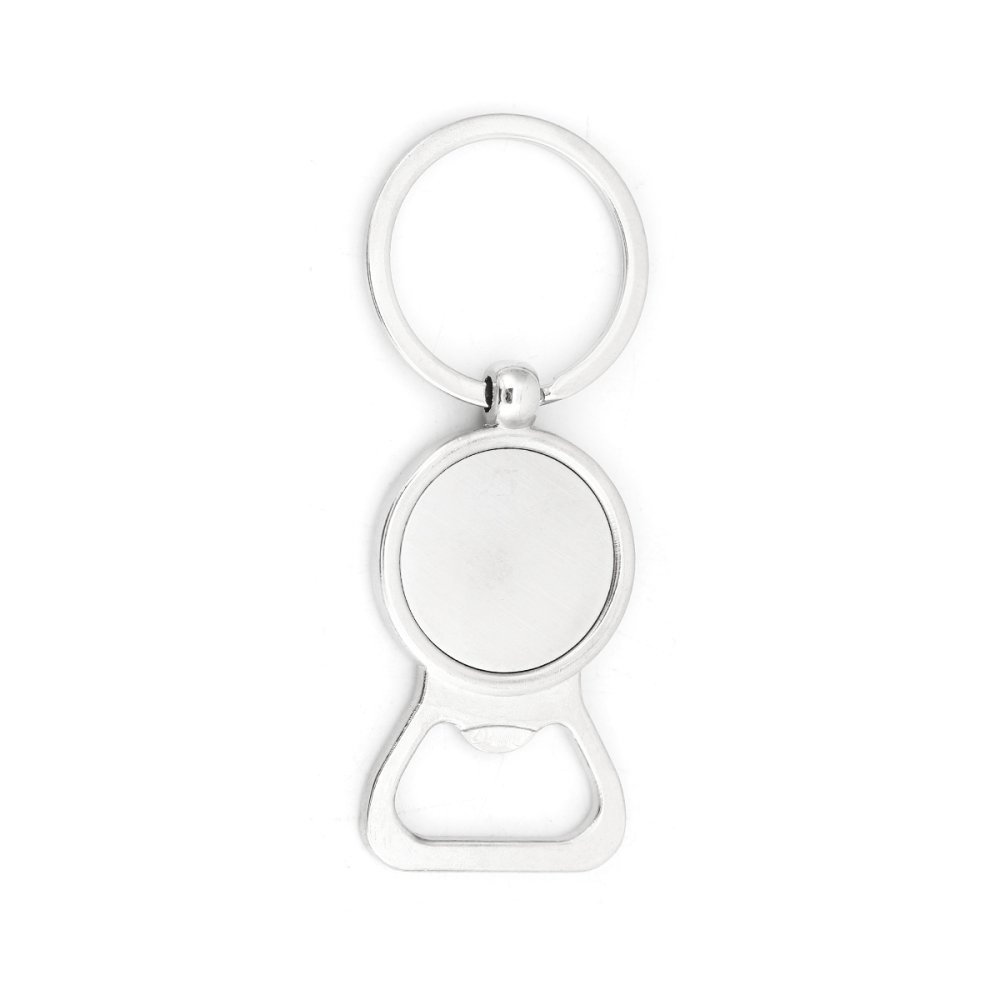 Conjunto de 5 porta-chaves prateados 25 mm N°01