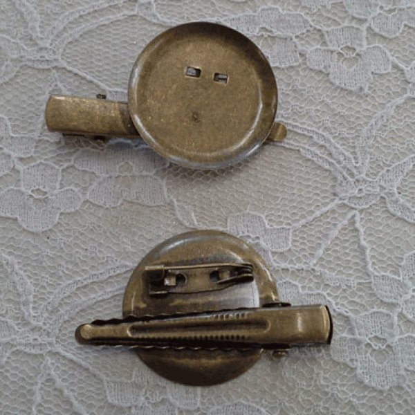 Conjunto de 5 suportes para pinos de bandeja - Cor bronze 48 mm x 8 mm.