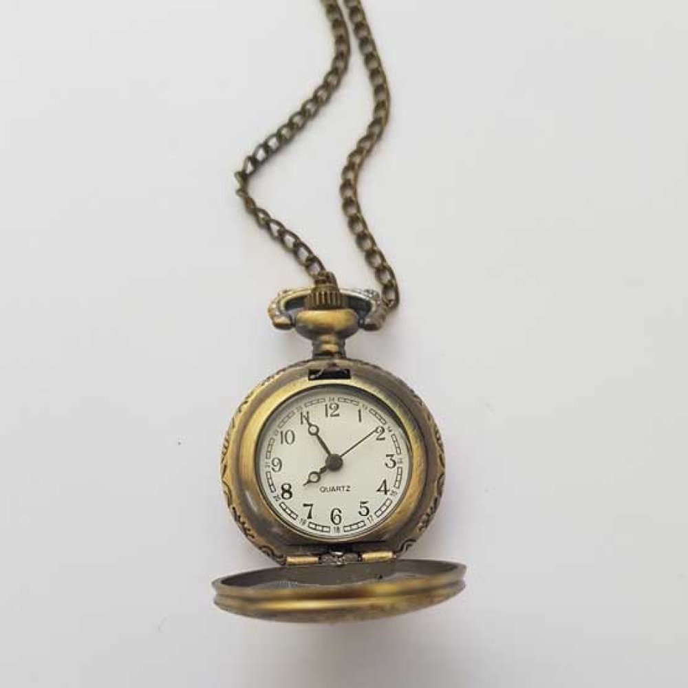 Divers 01 Bronze Relógio de bolso antigo com corrente