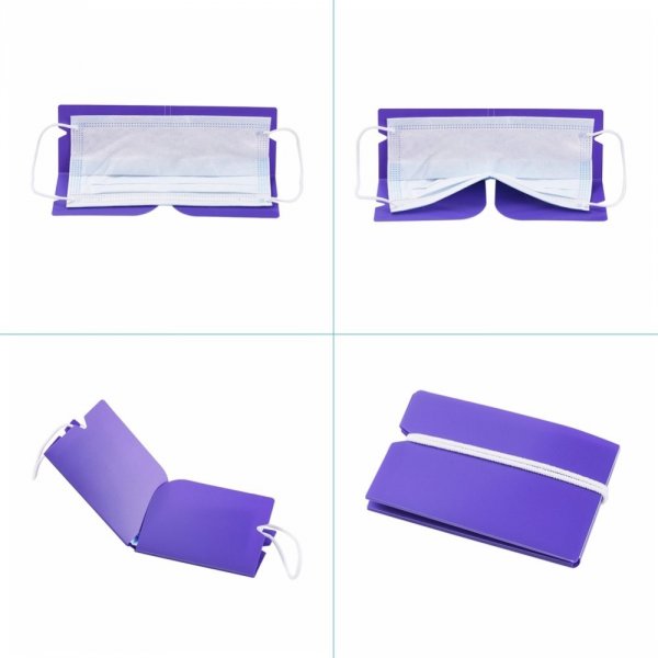 Organizador de clips de arruma&ccedil;&atilde;o em pl&aacute;stico roxo