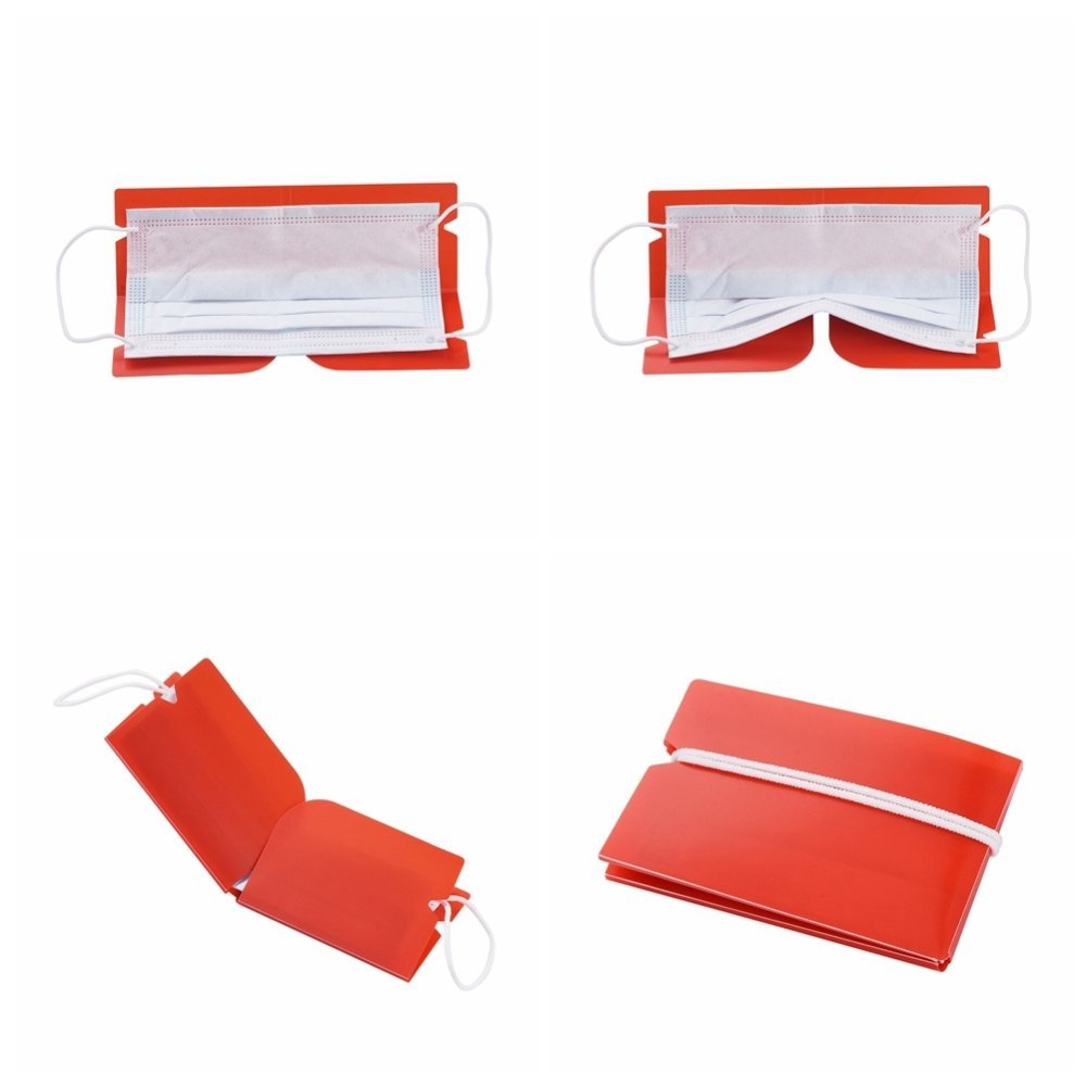 Organizador de plástico com clipes para arrumação Vermelho