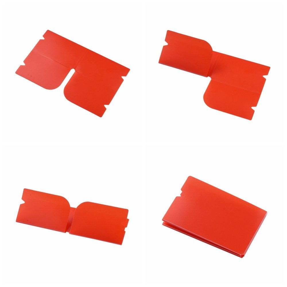 Organizador de plástico com clipes para arrumação Vermelho