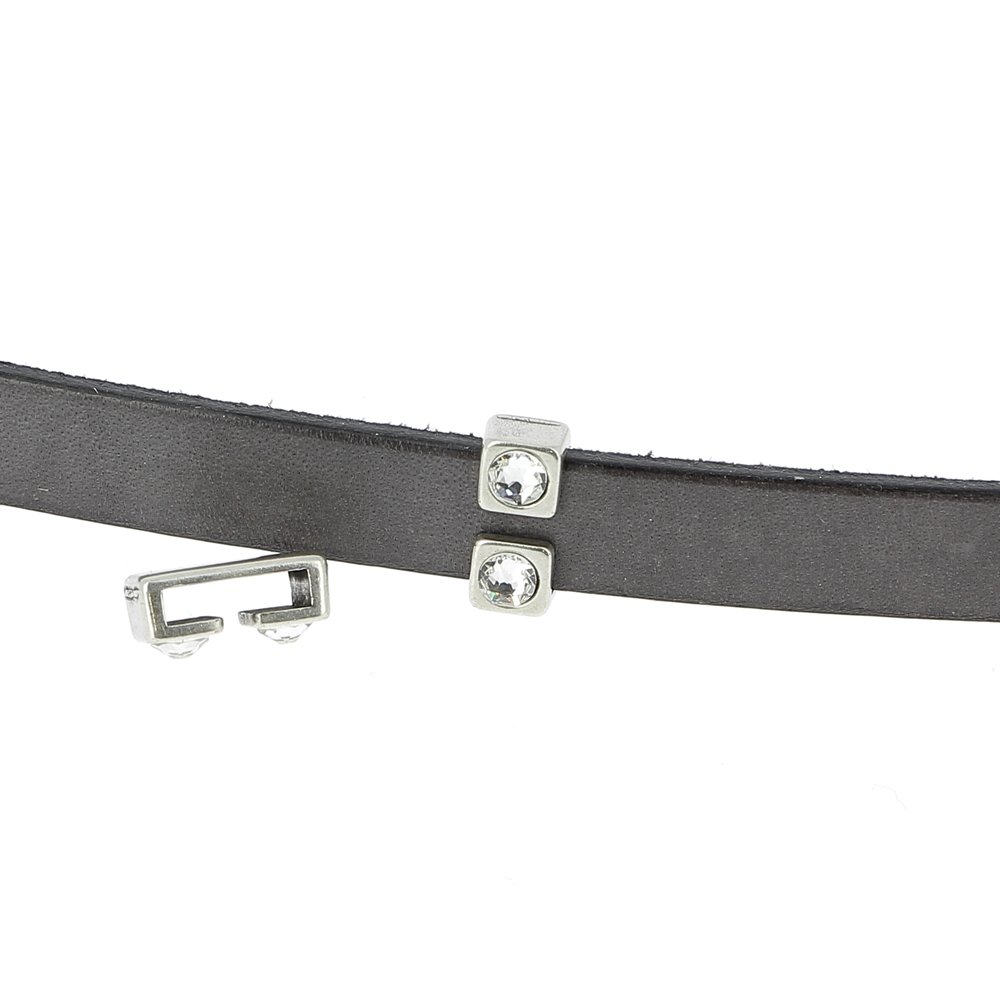 10 mm Passagem de Zamak N°23 Prata