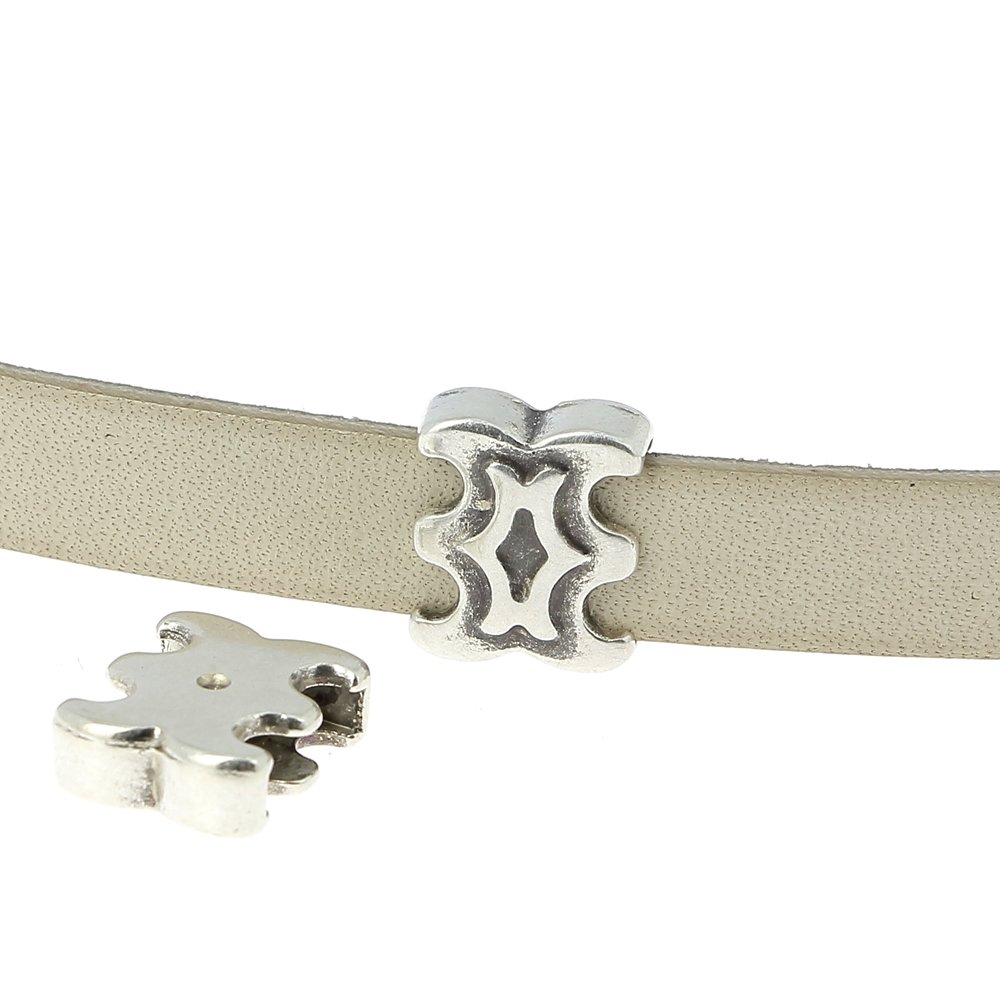 10 mm Passagem de Zamak N°35 Prata