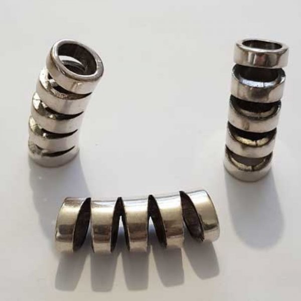 Passant 10 mm en Zamak Rond N&deg;01 Argent