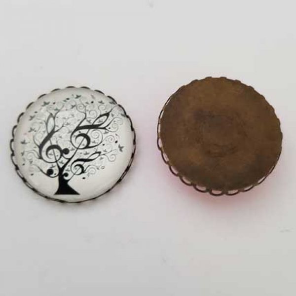 Pendentif Cabochon 30 mm Fantaisie N&deg;03-05 musique