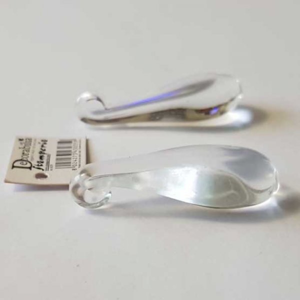 Pendentif N&deg;003 Goutte En Verre Transparent Stamperia