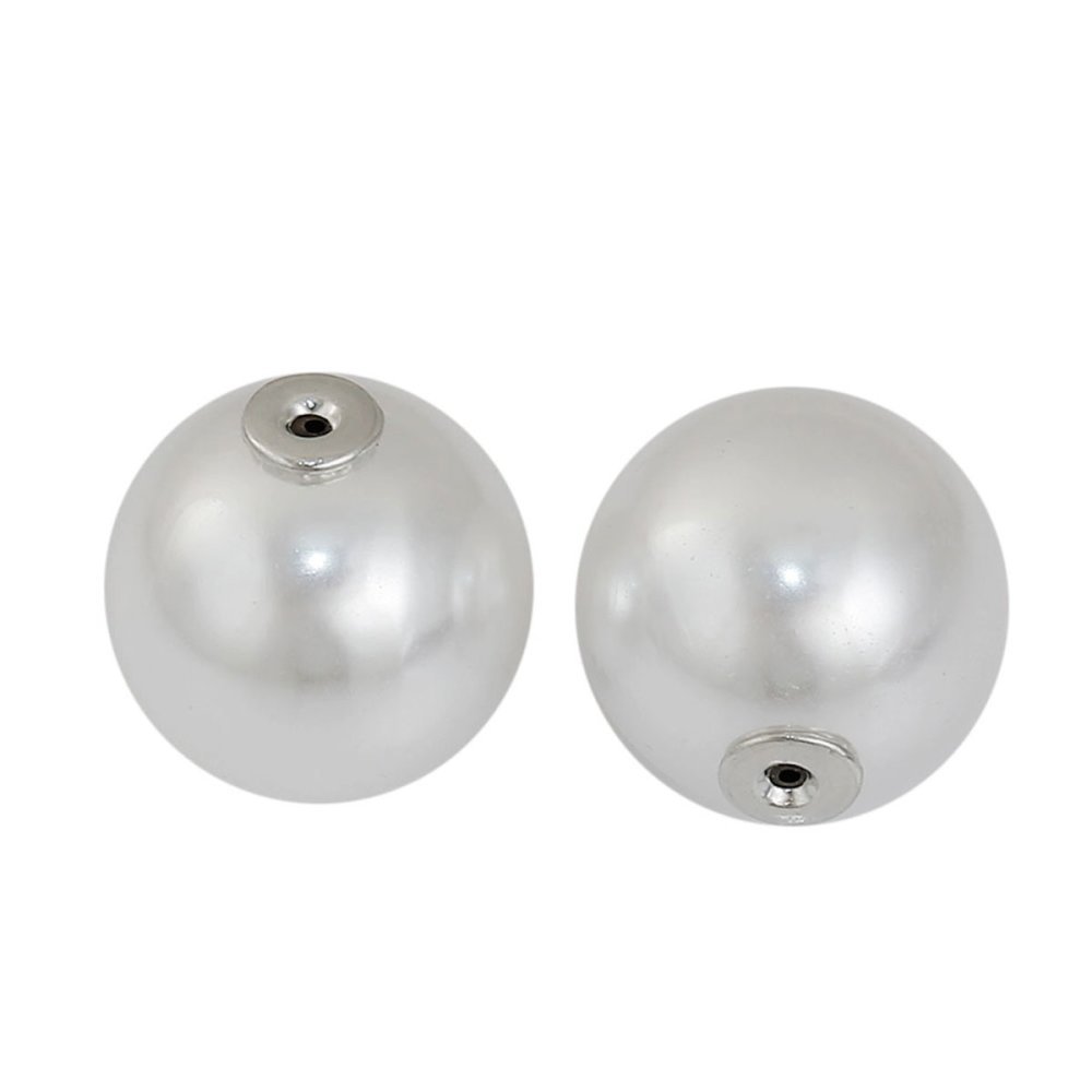Conta 1 orifício de pressão 10 mm Branco