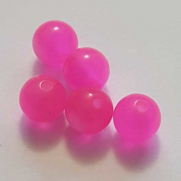 Perle Acrylique Ronde 10 mm Rose 04 x 1 Pi&egrave;ce