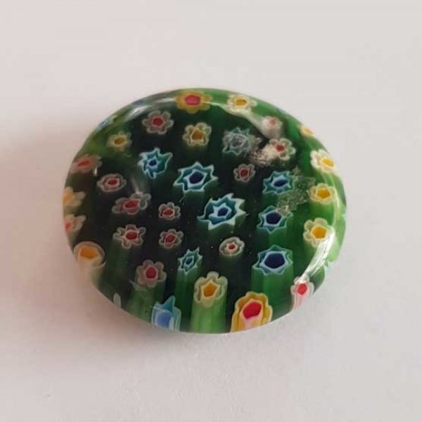 Perle Galet en Verre Fantaisie Fleur 25 mm N&deg;02