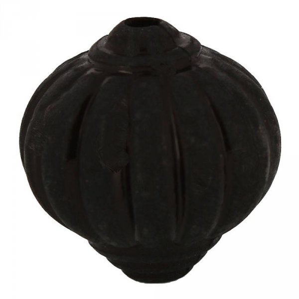 P&eacute;rola Lucite Forma de Lampi&atilde;o Estriado Preto