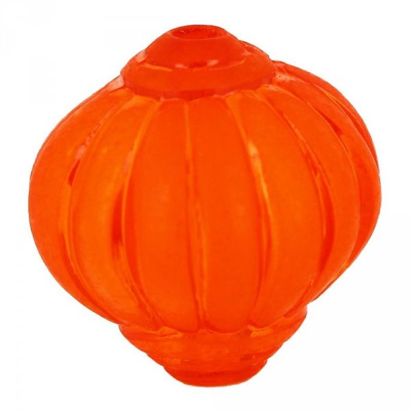 P&eacute;rola Lucite em forma de Lampi&atilde;o Laranja Estriado