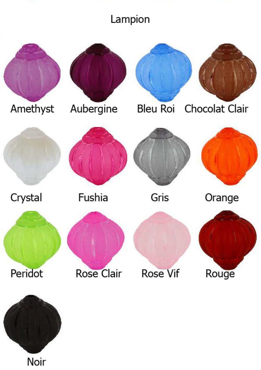 P&eacute;rola Lucite em forma de lampi&atilde;o estriada rosa claro