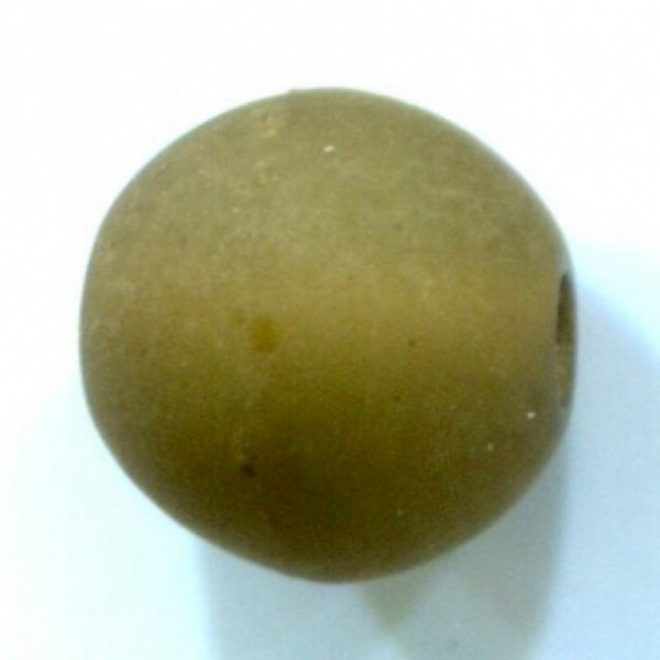 Perle Polaris Mat Ronde 14 mm Olivine 01 x 1 Pi&egrave;ce