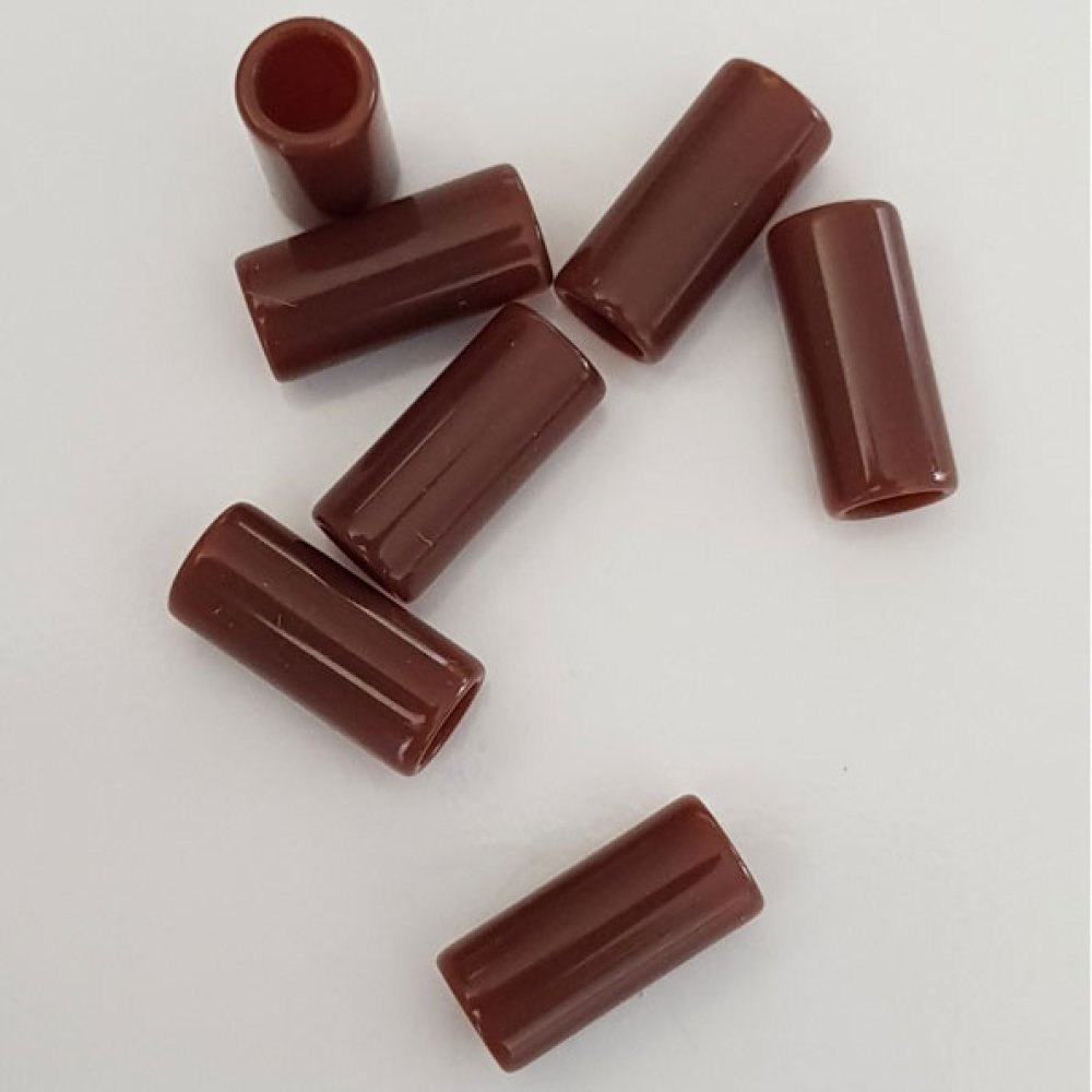 Tubo de pérolas castanho-escuro