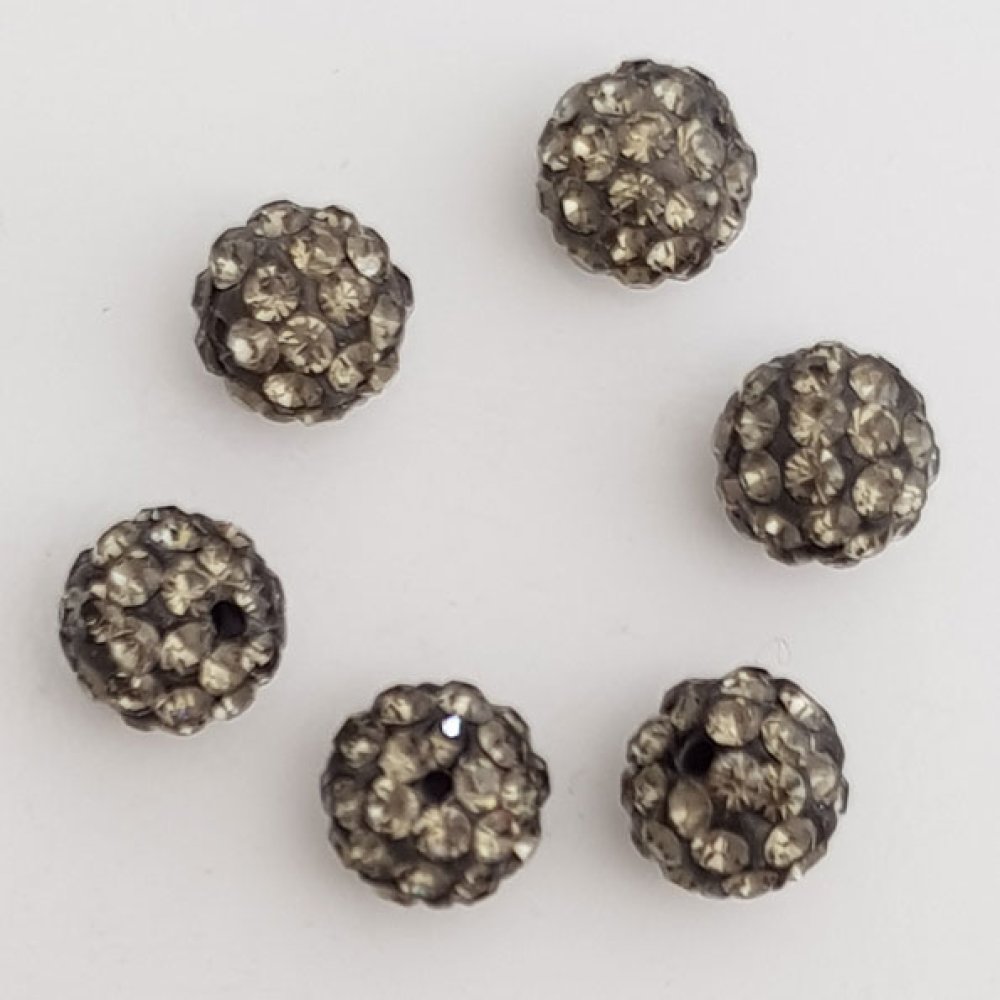 Conta de resina estilo shamballa de 10 mm N°01