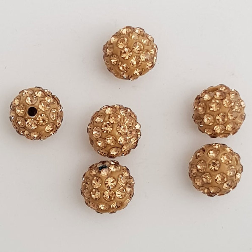 Conta de resina estilo shamballa de 10 mm N°04