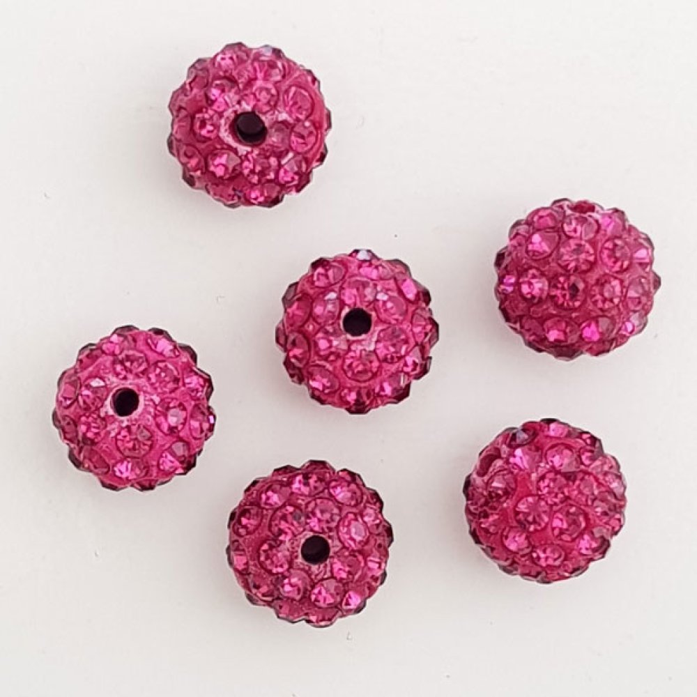 Conta de resina estilo shamballa de 10 mm N°08