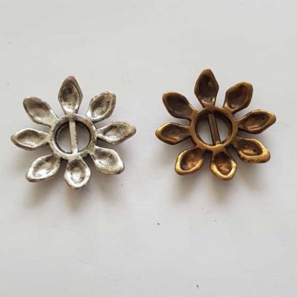 Perle passant rectangle pour cuir 06 mm Argent N&deg;09