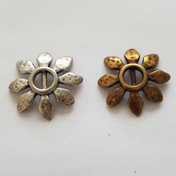 Perle passant rectangle pour cuir 06 mm Bronze N&deg;09