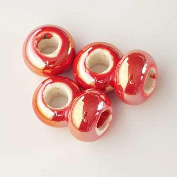 Perle ronde c&eacute;ramique N&deg;06 14 mm