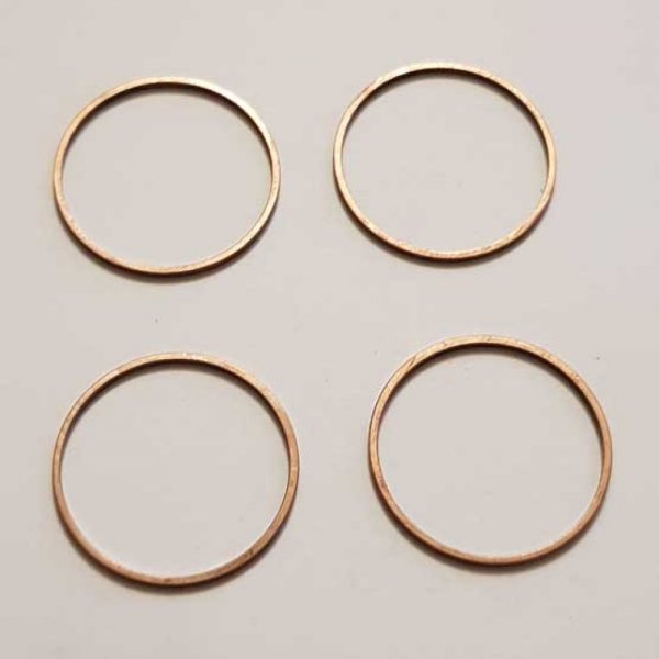 Perle rondelle plate anneau intercalaire m&eacute;tal argent&eacute; 057 Cuivre