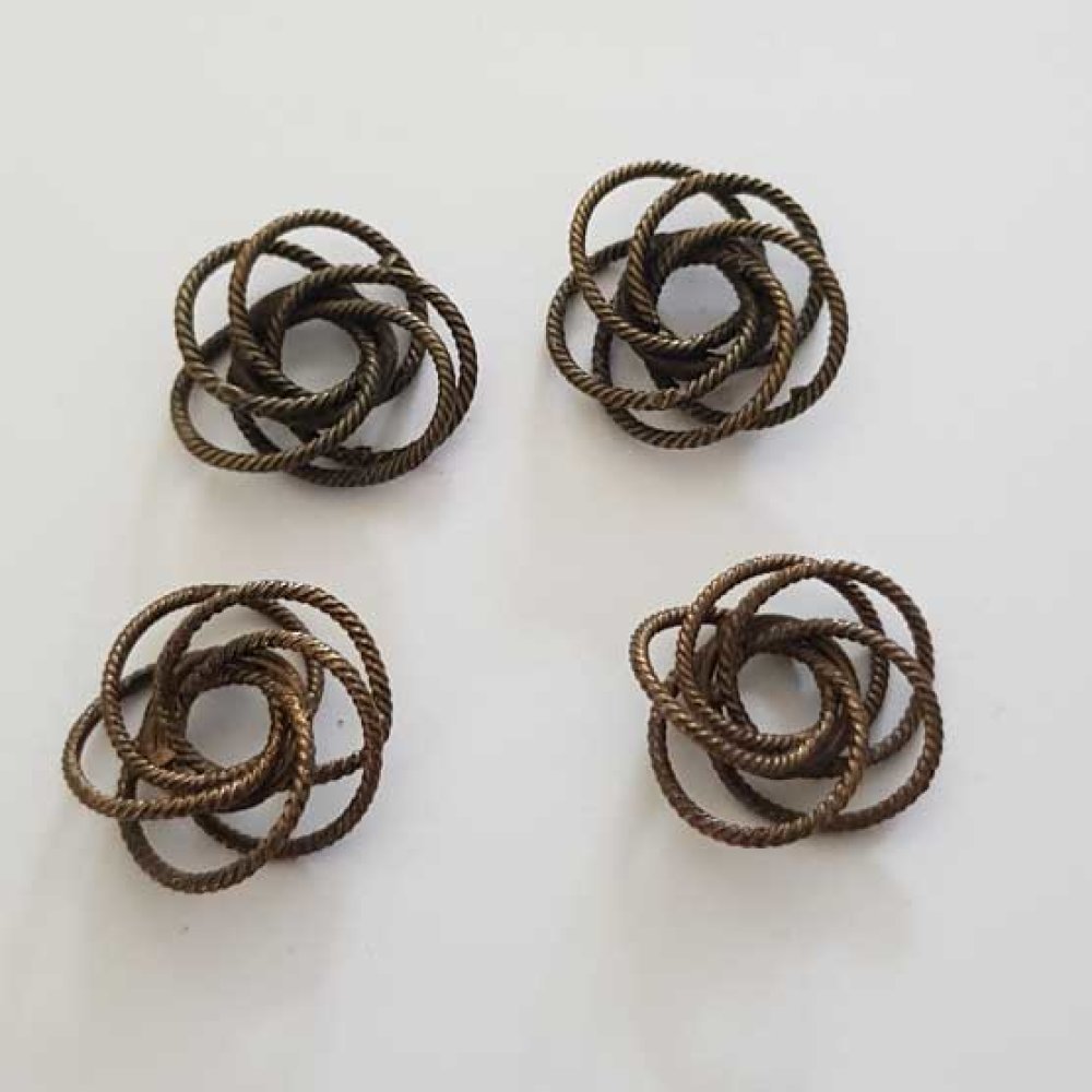 Conta em espiral de bronze de 18 mm N°01