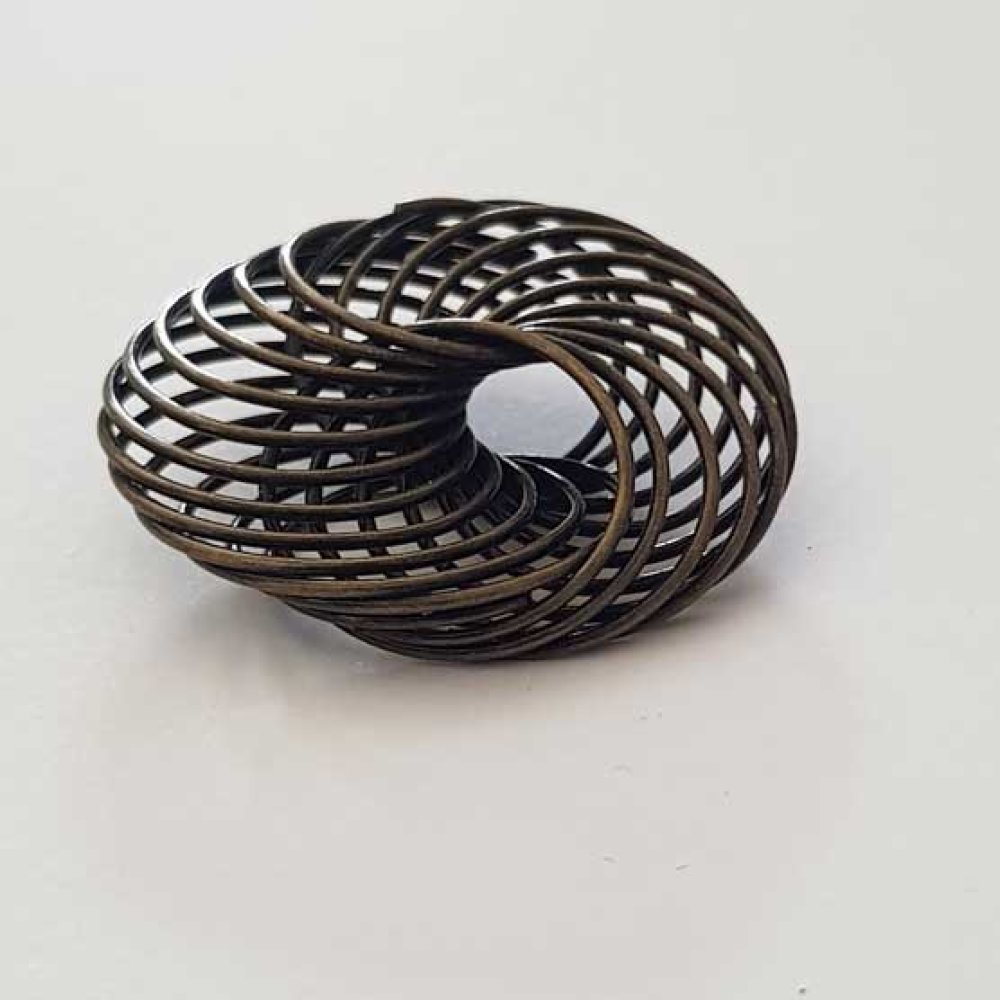 Conta espiral floral 30 mm N°04