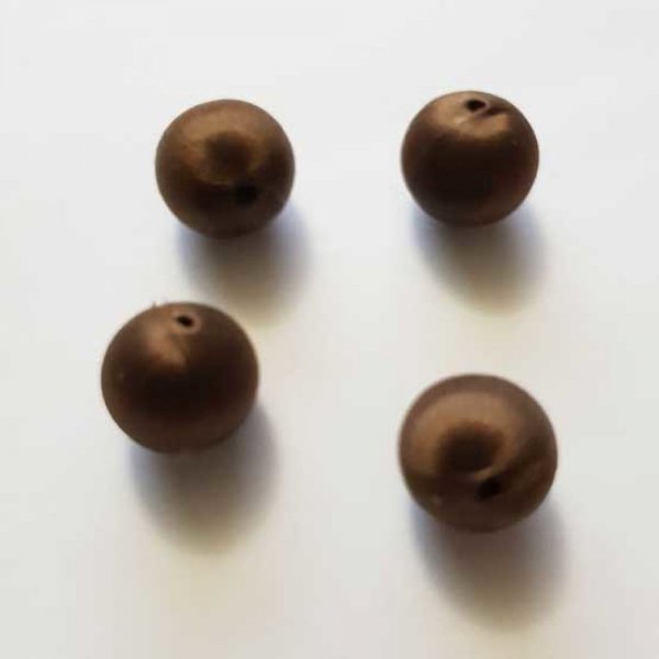 Conta de arame tecida 15 mm castanha