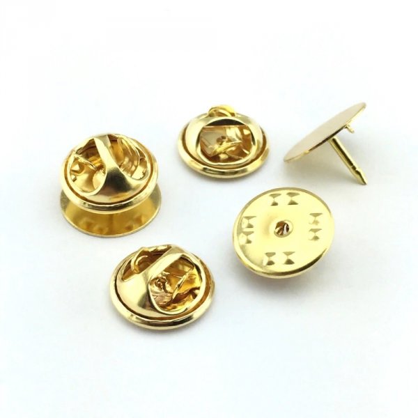 Pin's Dor&eacute; plateau 12 mm avec ergot.