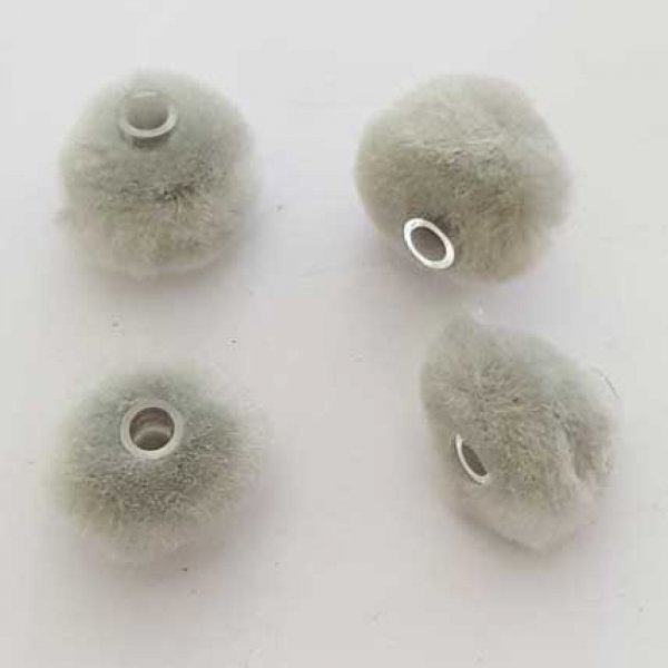 Pompon Rond Gris N&deg;08