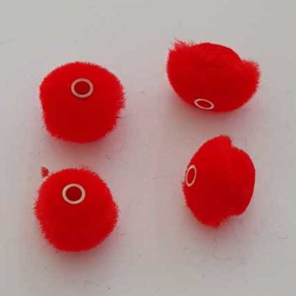 Pompon Rond Rouge N&deg;12