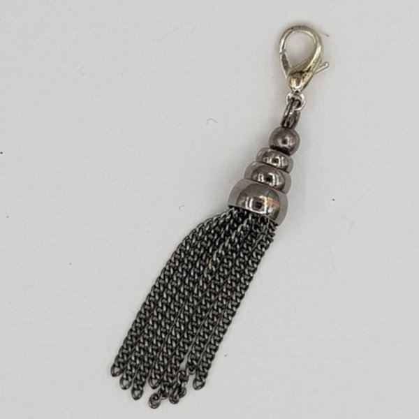 Pompon en m&eacute;tal Pampille Argent&eacute; N&deg;09