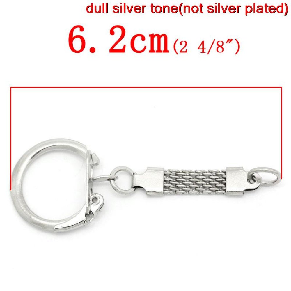 Porta-chaves em metal prateado 6,2 cm