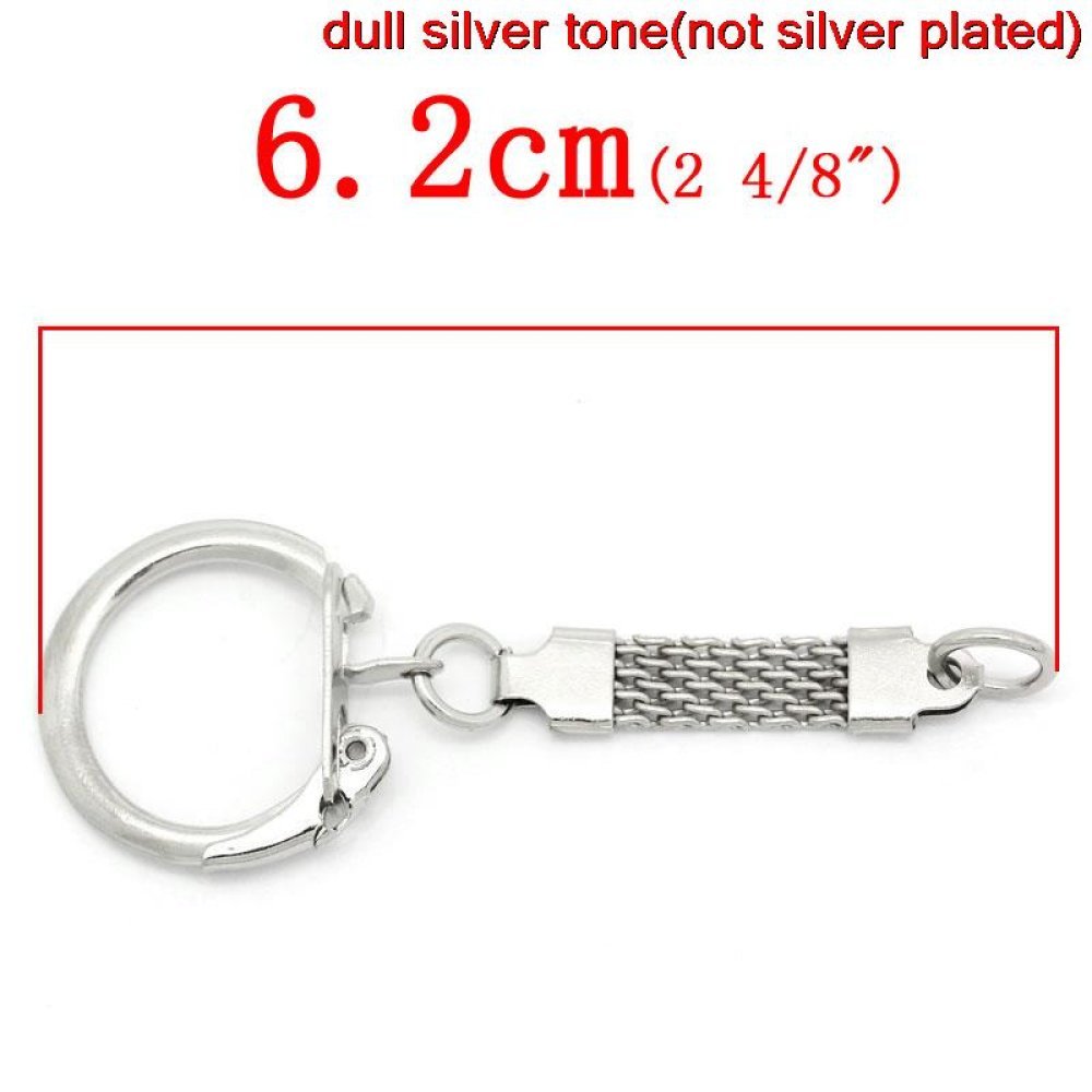 Porta-chaves em metal prateado 6,2 cm