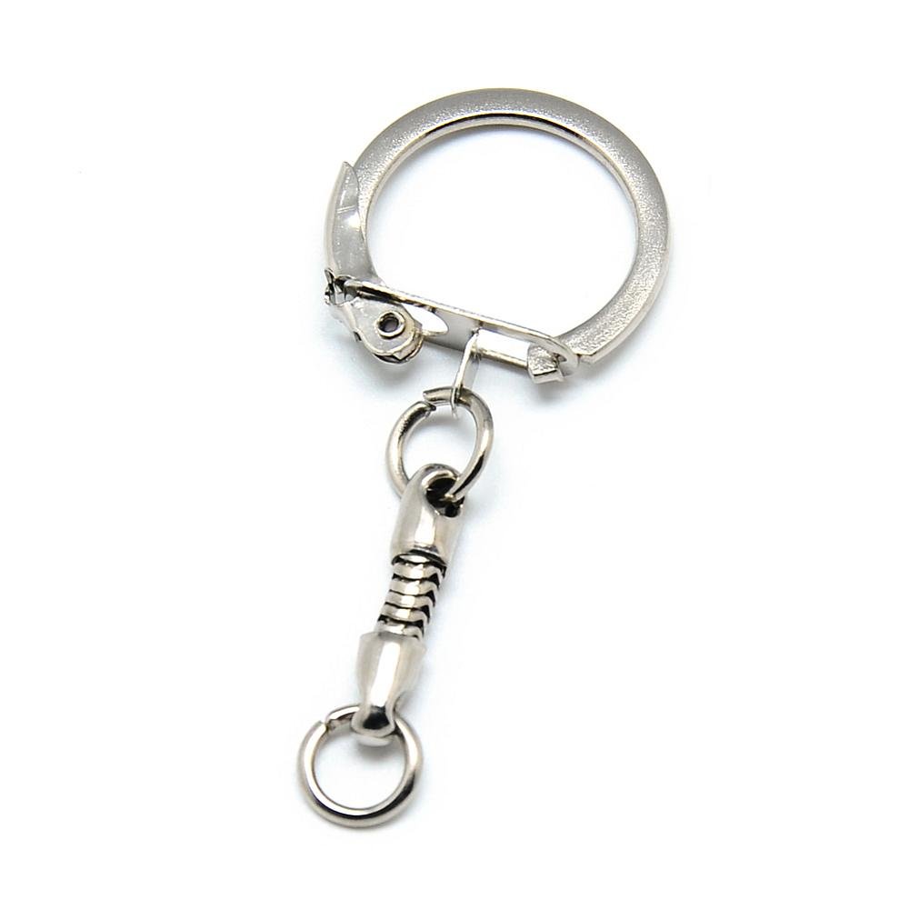 Porta-chaves de metal prateado 5 cm