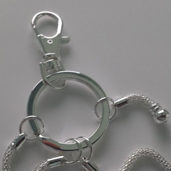 Porte cl&eacute;s sans pas de vis Argent