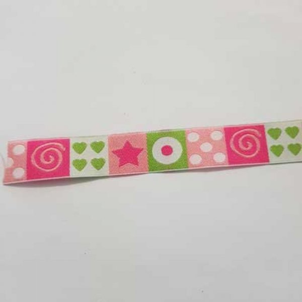 Ruban Galon 24 mm motif fantaisie N&deg;01