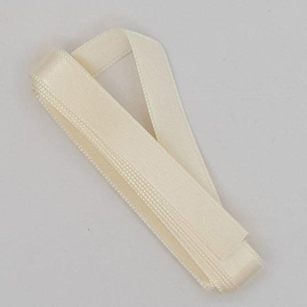 Ruban satin Cr&egrave;me double face de 10 mm x 0.50 cm