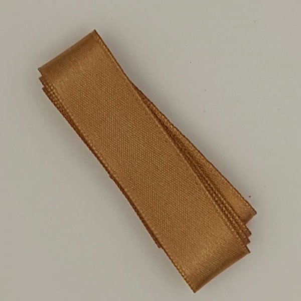 Ruban satin Marron Glac&eacute; double face de 16 mm x 1 m&egrave;tre