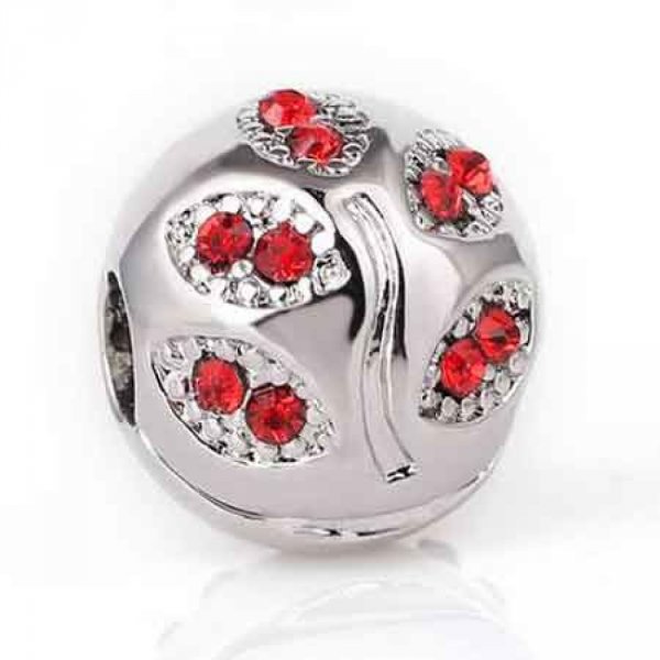 Stopper N&deg;43 Argent Strass Rouge