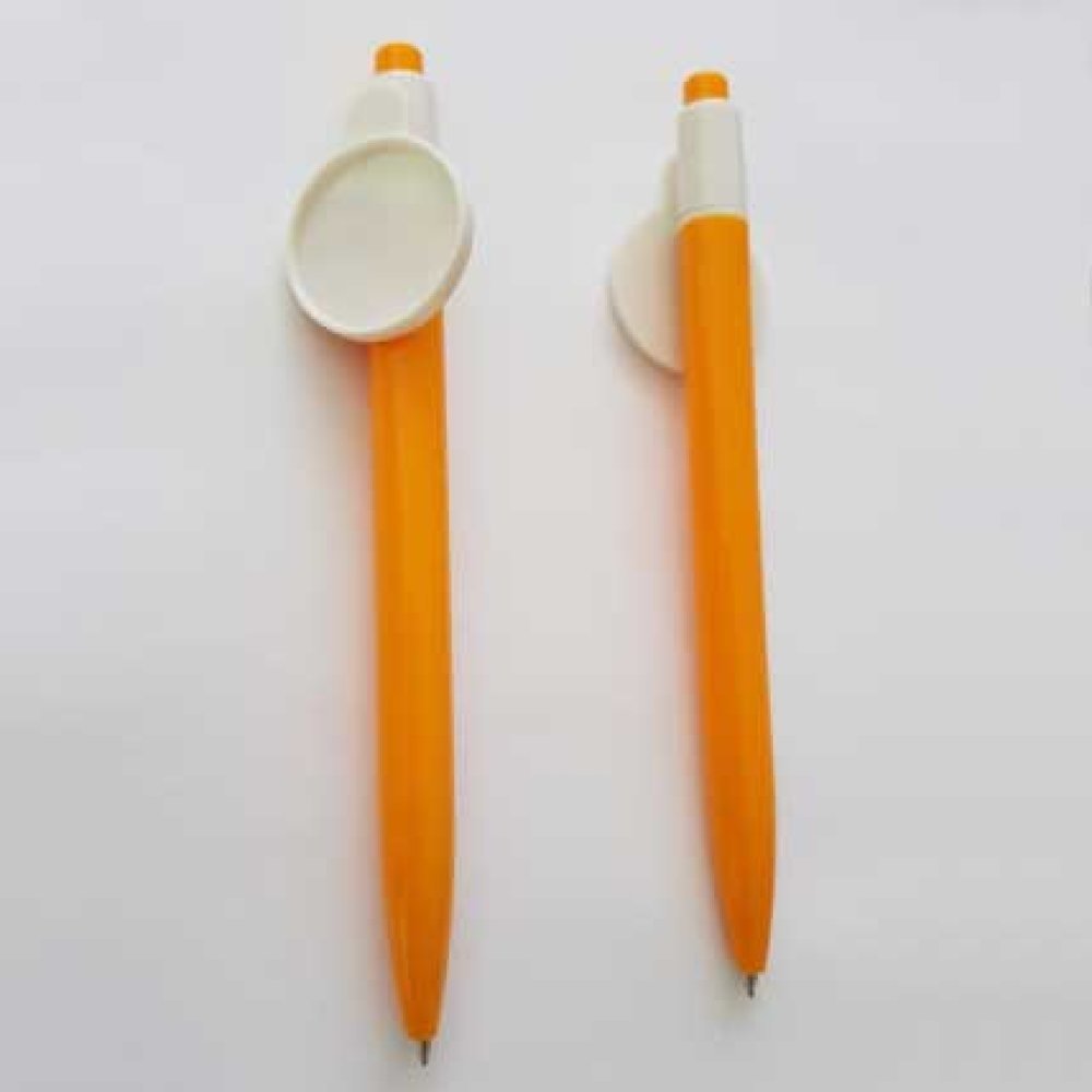 Caneta cor-de-laranja com suporte para tampa de 25 mm
