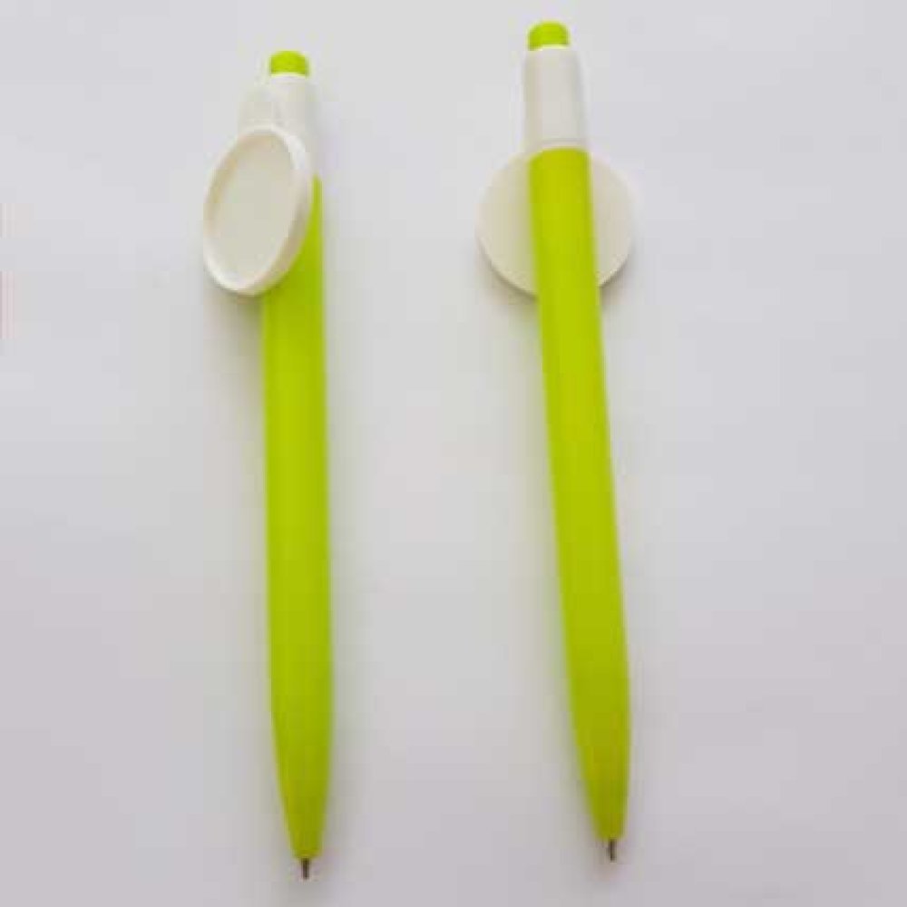 Caneta verde com suporte para cabochão 25 mm