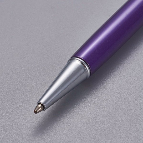 Caneta para decora&ccedil;&atilde;o de missangas tubo vazio para personalizar prata &iacute;ndigo x 1 pe&ccedil;a