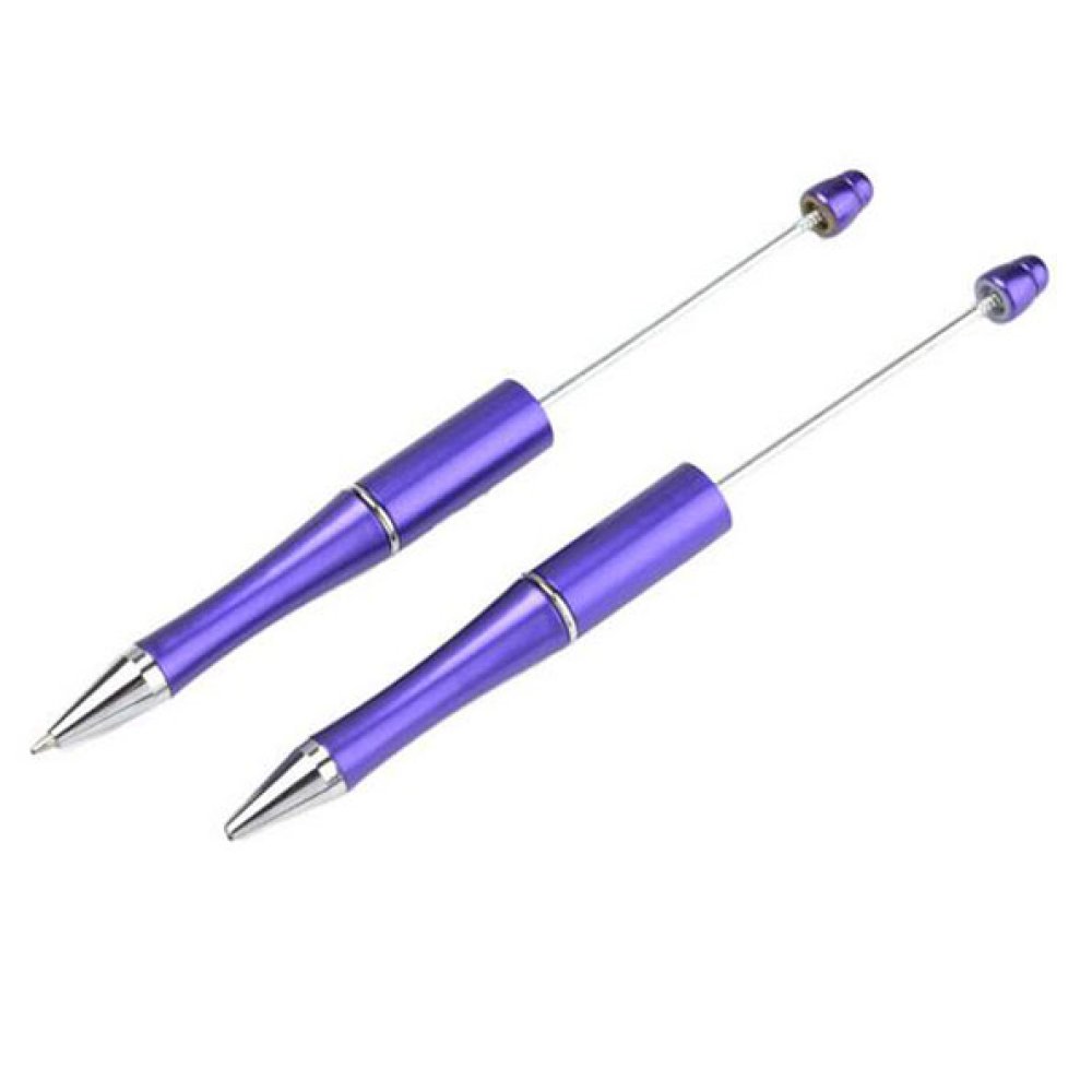 Caneta decorativa com pérolas roxa para personalização x 1 peça