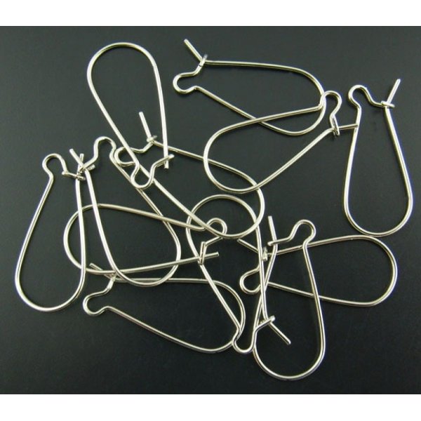 Suporte para brincos Dormeuse 25mm N&deg;06 x 10 pares