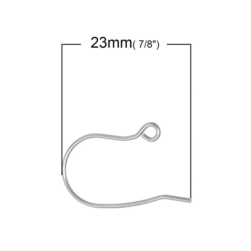 Suporte para brincos Gancho de aço inoxidável N°02 X 1 par