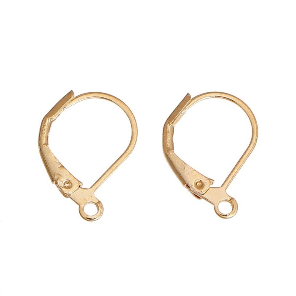 Suporte para brincos Dormeuse N°16 Banhado a ouro 14K